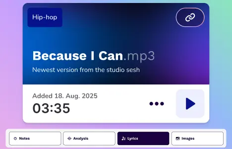 Store notes, lyrics and photos too